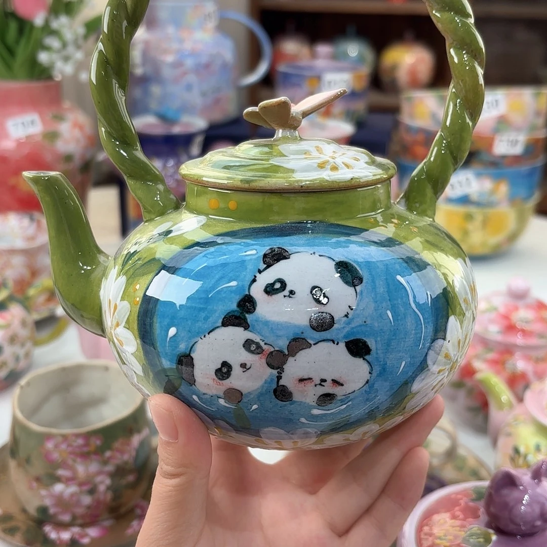 景德镇手绘高温釉下彩陶瓷茶具