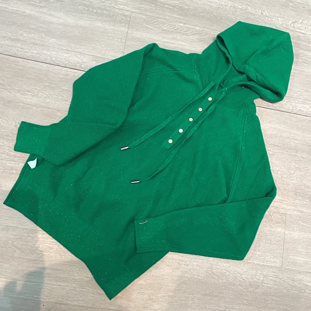 秋冬款细亮丝连帽时尚休闲针织衫-果梓210