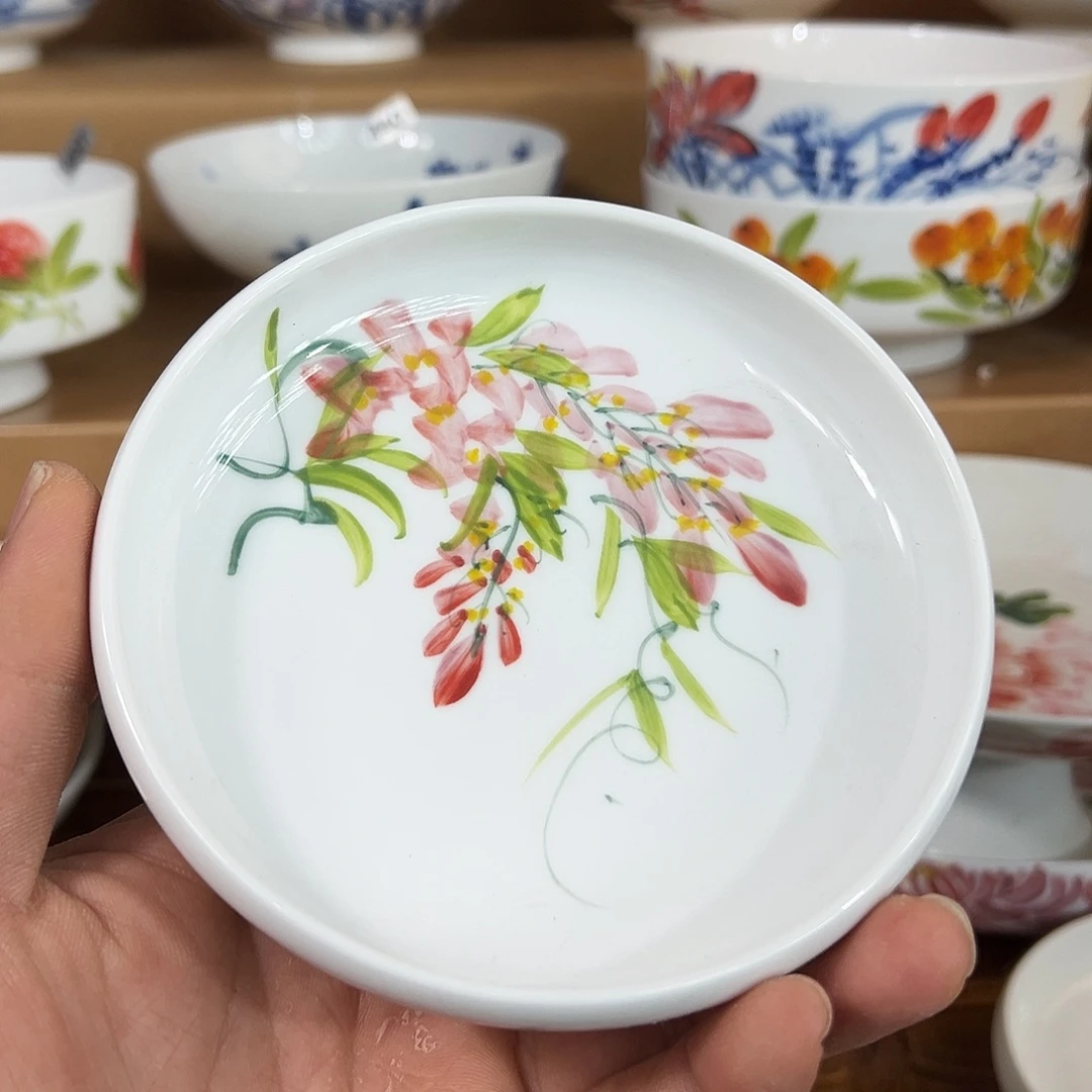 陶瓷景德镇釉下高温陶瓷5寸小圆碟