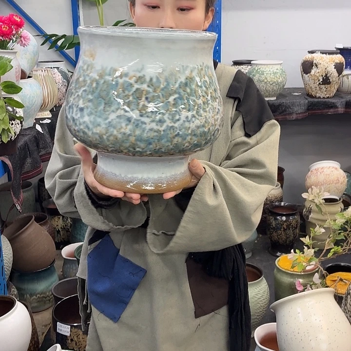 22×28 -粗陶花盆有孔-买买买