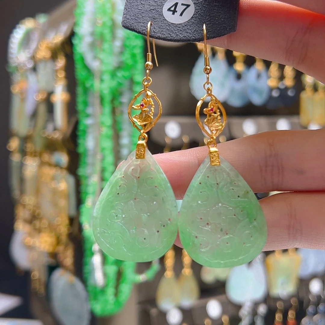 未镶嵌翡翠耳饰翡翠