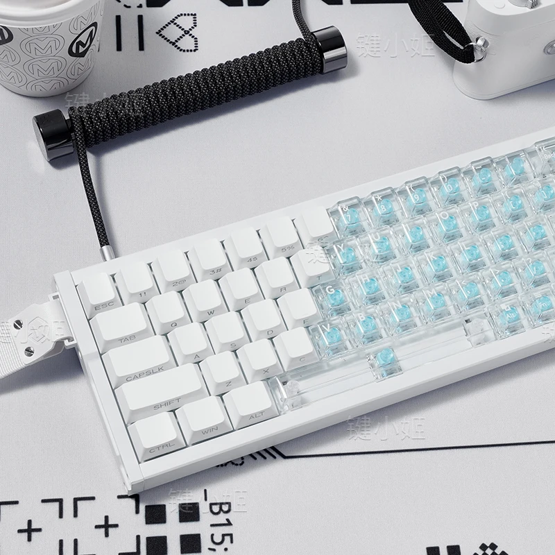 键小姬纯白双拼键帽磁轴机械键盘美加狮光污染made60 68 适配