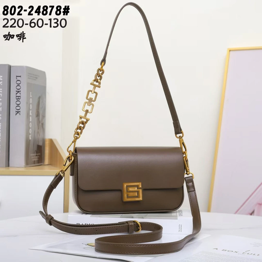 【TT Studio】GQ-24878-咖啡RAIN.CUN时尚简约腋下斜跨轻奢女包