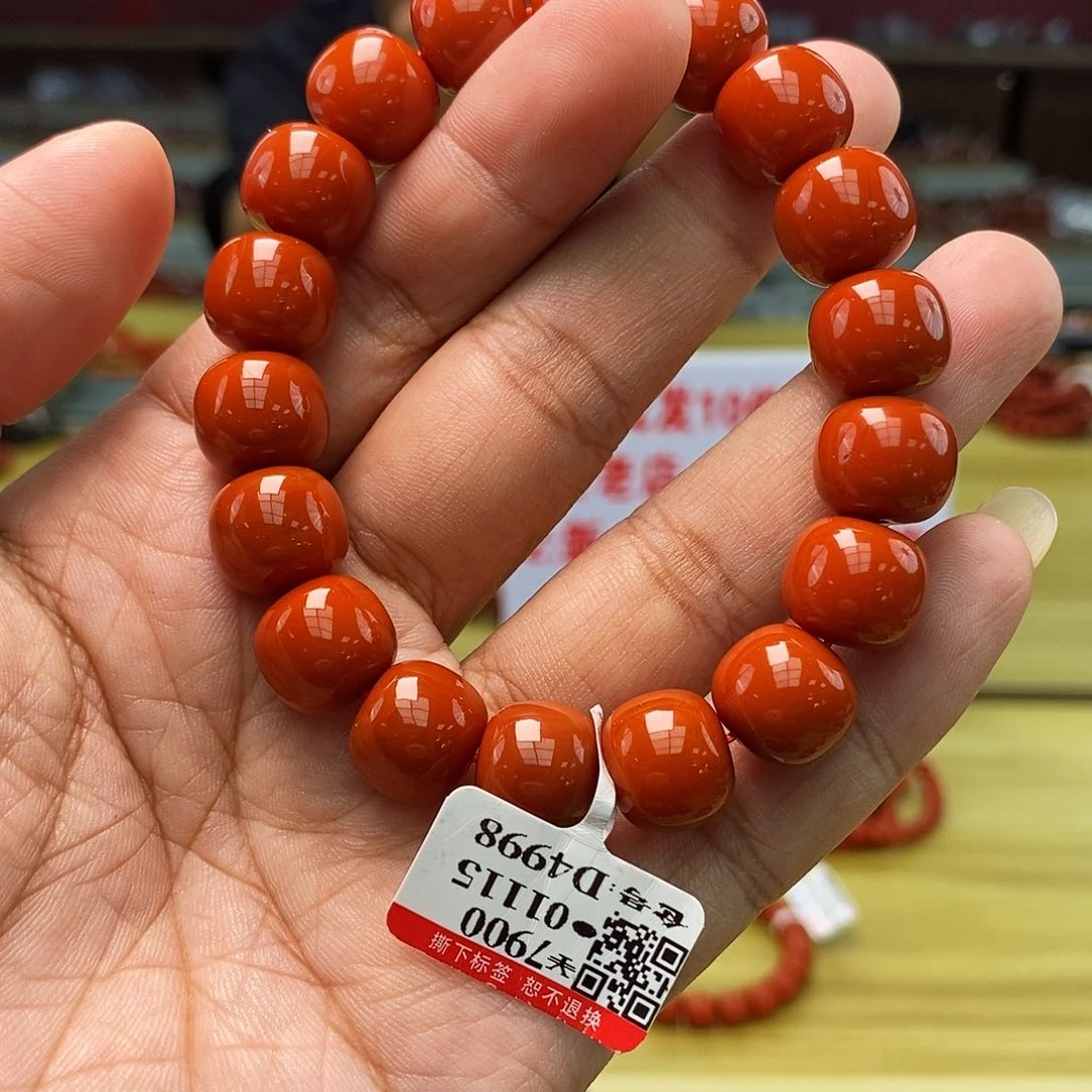 南红玛瑙南红手串12mm+多样性发一合金