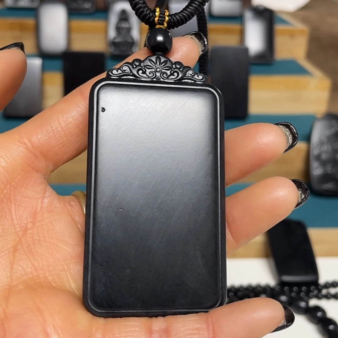 【闪购商品】和田玉（墨玉）吊坠(不含链)未镶嵌羊脂级毛孔