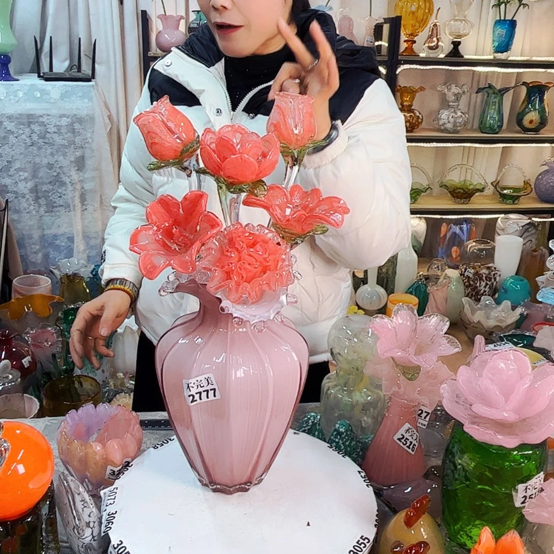 6花1瓶不完美家悦美居琉璃摆件