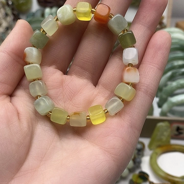 蛇纹石玉手链未镶嵌