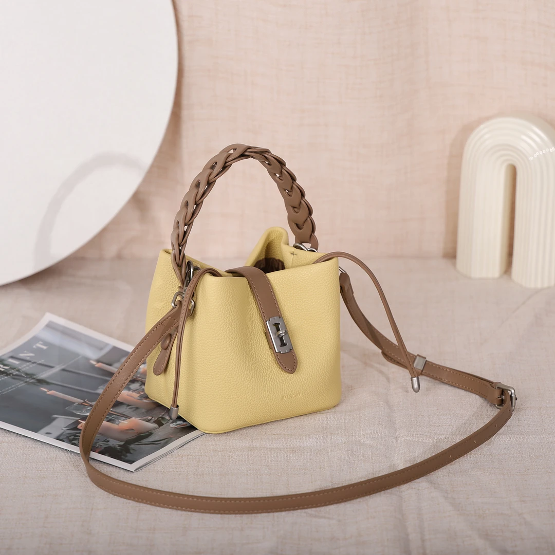 小众设计水桶包编织手提包女2025新时尚菜篮子包迷你斜挎包小包包