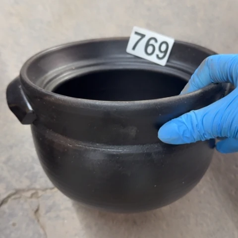 泥塑磁州窑出口干烧锅没盖子口径18.5