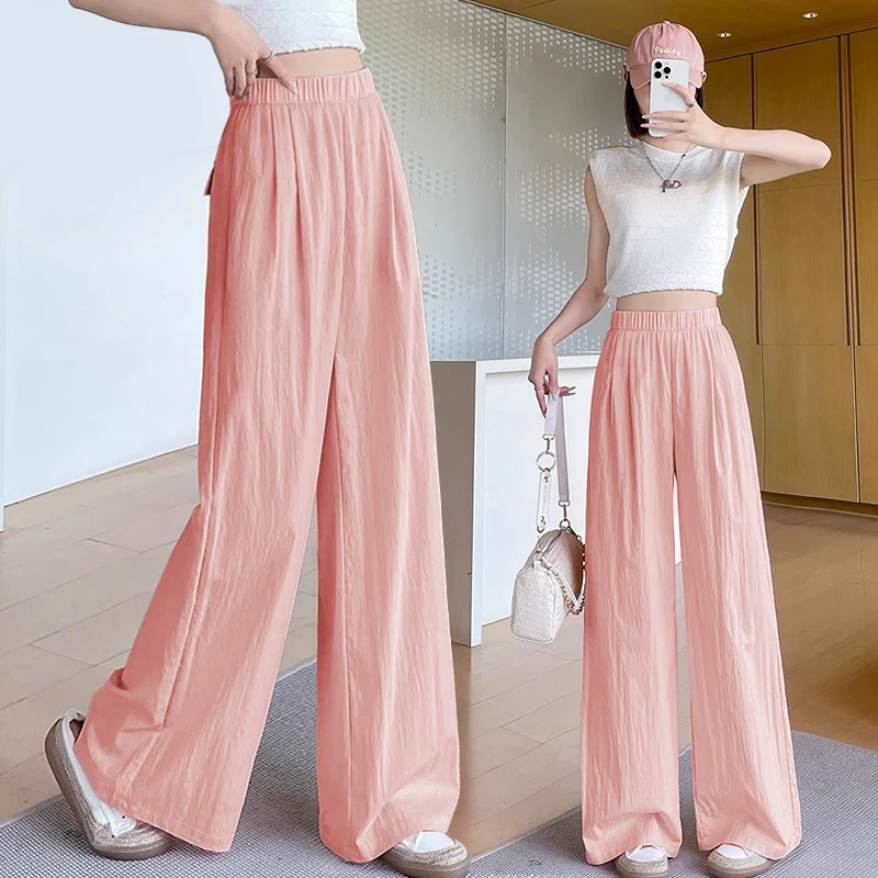 夏季多巴胺山本裤女新款高级感休闲宽松直筒裤高腰松弛感阔腿裤子