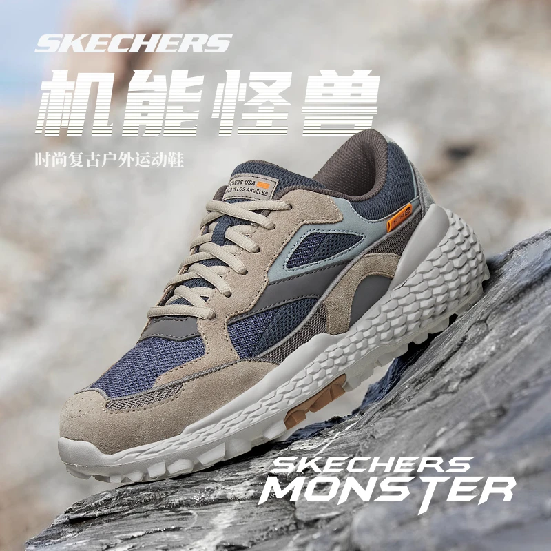 斯凯奇男鞋潮流网面单鞋运动鞋户外运动徒步鞋男士防滑耐磨跑步鞋