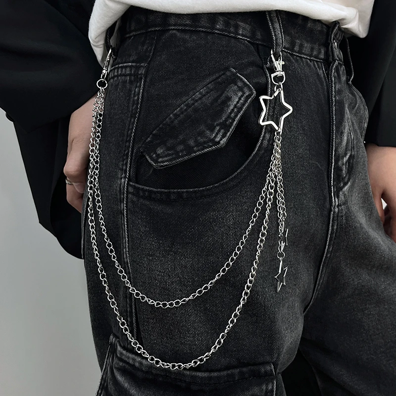 新款裤链腰链装饰皮带链条朋克链子腰带男生挂配饰街头嘻哈裤子链