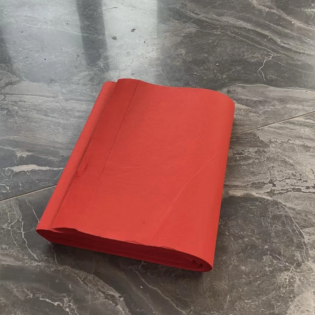 1包50张红色4格27公分大米字格4尺对开生宣纸 吸墨不跑墨