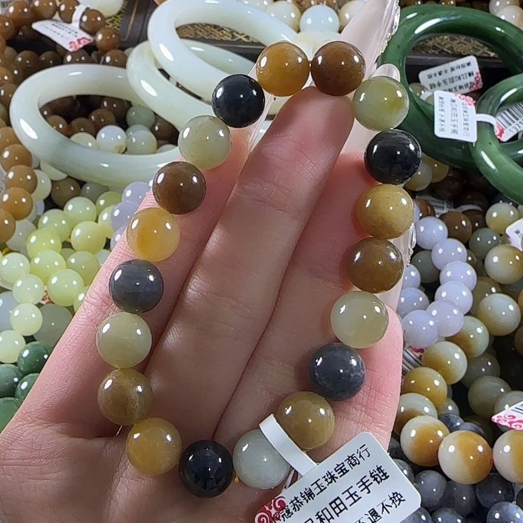 和田玉未镶嵌手链17