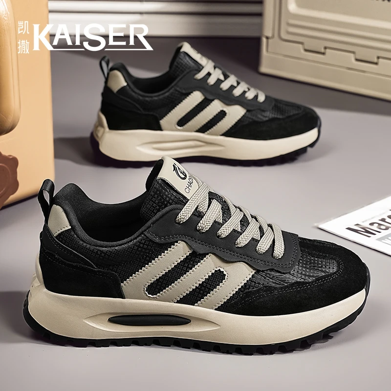 凯撒夏季防滑男士板鞋男款软底耐磨透气运动跑步鞋百搭网红休闲鞋
