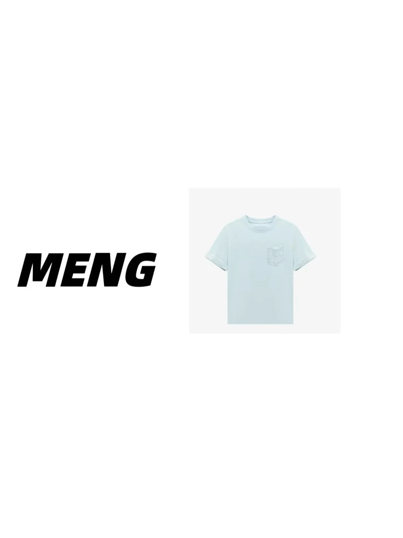 【重工T恤】“值得拥有”品牌设计 袖口蕾丝边 圆领短袖