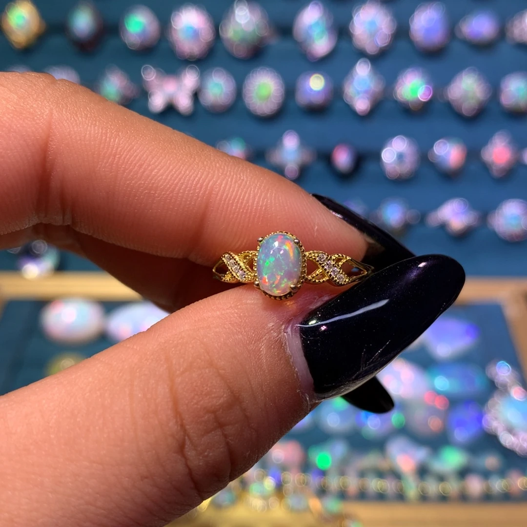 欧泊银S925镶嵌戒指款