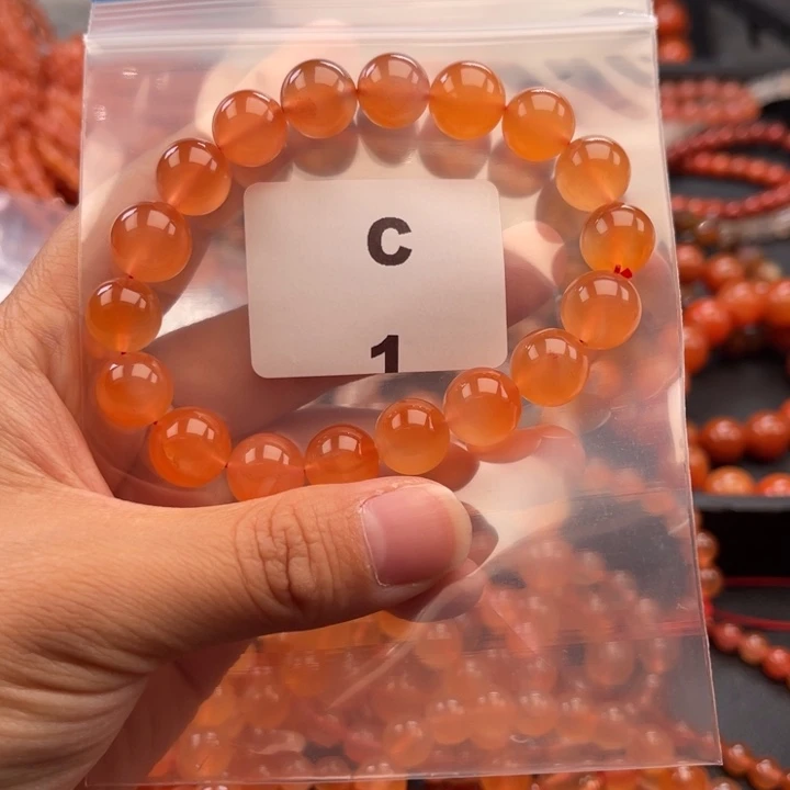 南红玛瑙未镶嵌多样性发货默认微瑕11mm