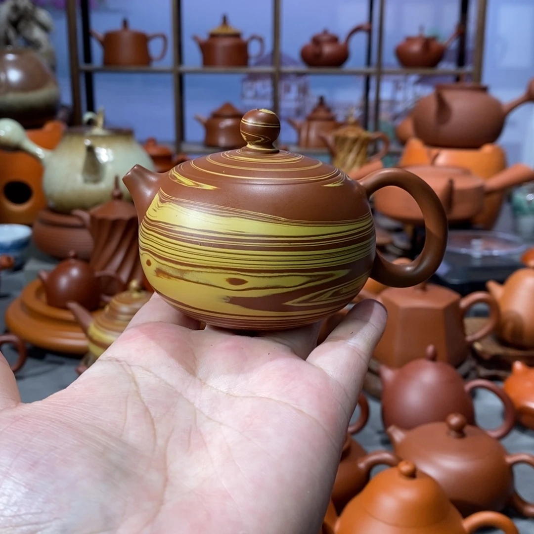 紫砂茶壶吴翰石矿绞泥西施壶115cc