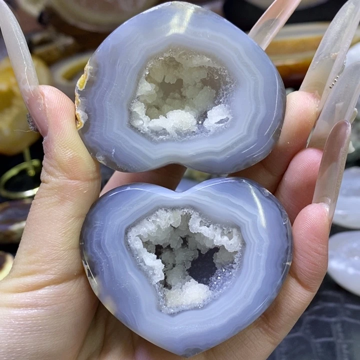 未镶嵌珠宝半成品水晶棉花糖爱心盆