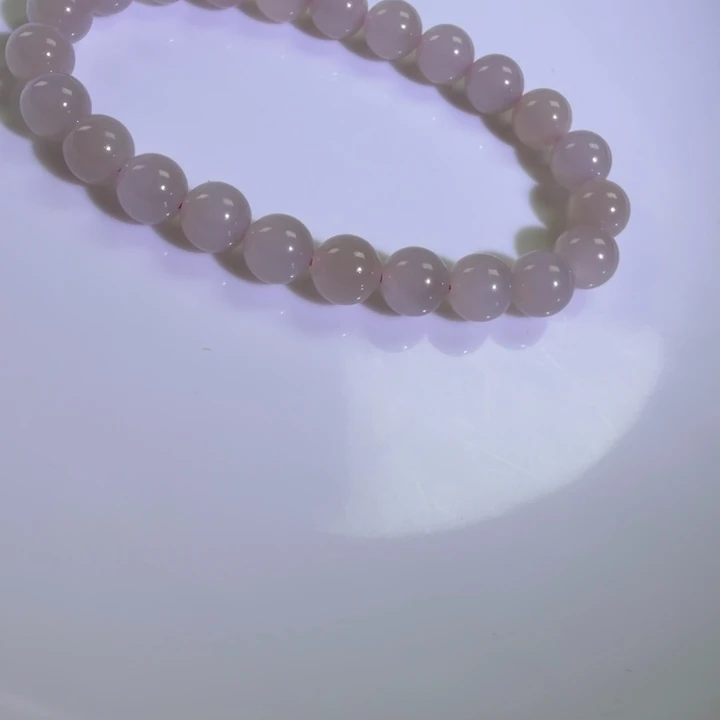 和田玉未镶嵌手链卡8肉桂粉猫眼