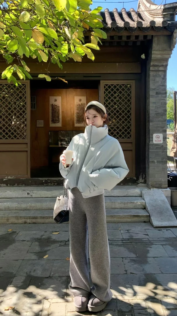 长袖外套棉衣气质显瘦洋气时尚套装两件套2025宽松长裤外穿百搭女