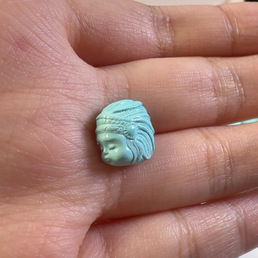 绿松石未镶嵌吊坠(不含链)印第安嘟嘟