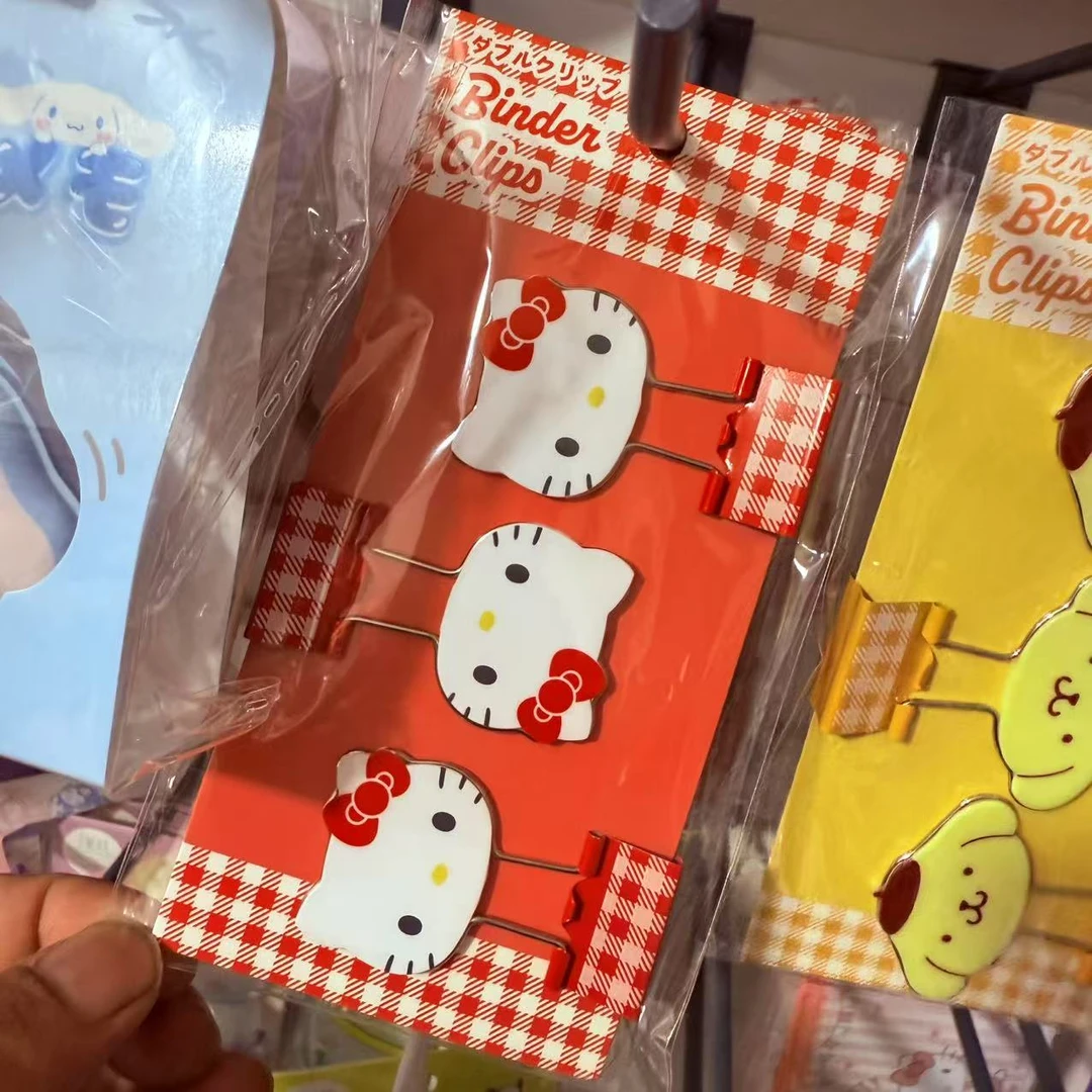 现货日本三丽鸥kt美乐蒂可爱长尾夹库洛米夹子