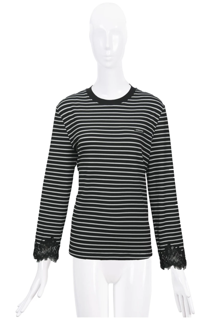 LIVELY.YAN俪妍经典黑白条纹Ｔ恤