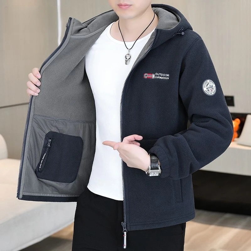 【加绒加厚】出口挪威功能性户外防寒有大码秋冬保暖摇粒绒抓绒衣