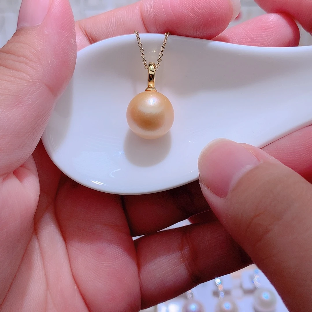 吊坠(赠链)银S925镶嵌淡水珍珠CC13mm