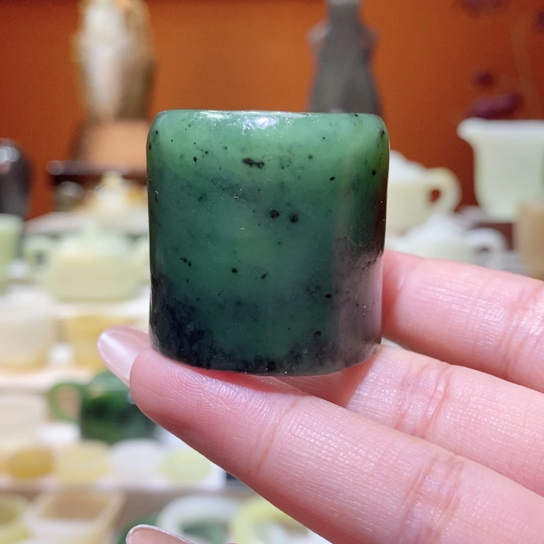 未镶嵌和田玉把件和田玉碧玉扳指/盖置