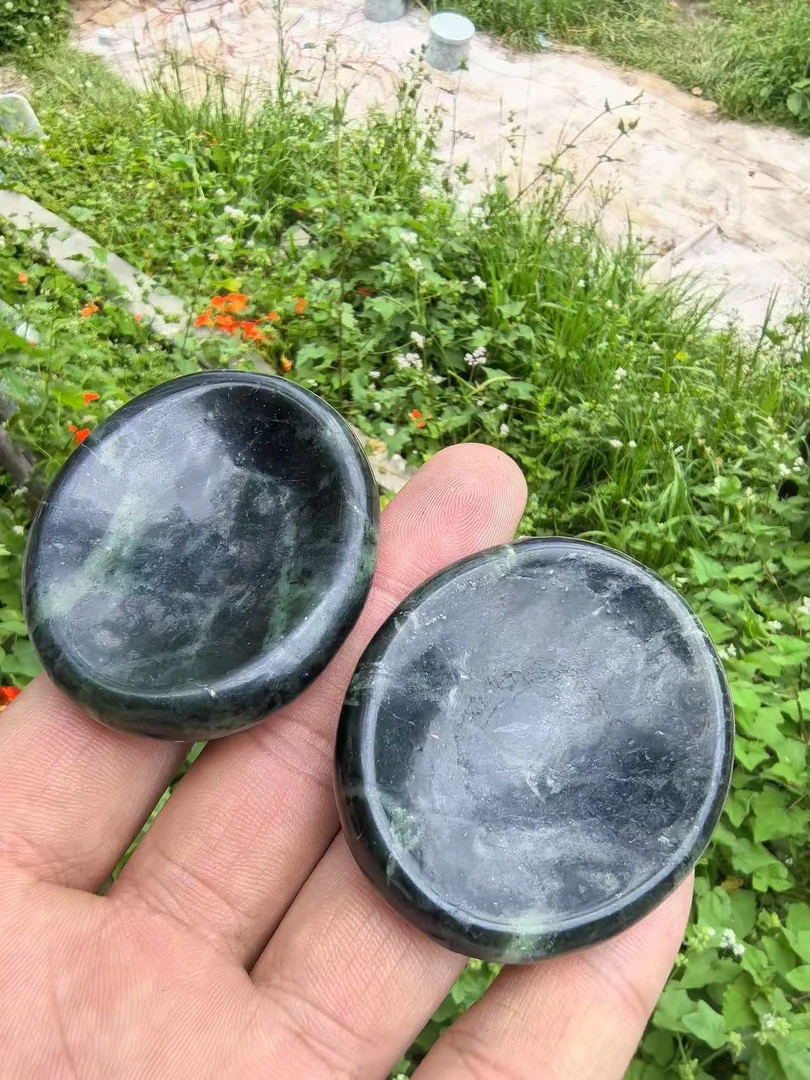 西藏藏玉眼罩药王石手工眼罩一对