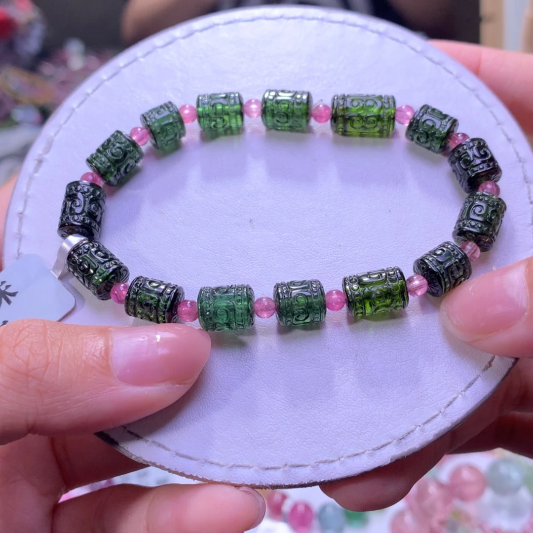 【闪购商品】未镶嵌手链碧玺7.6mm左右