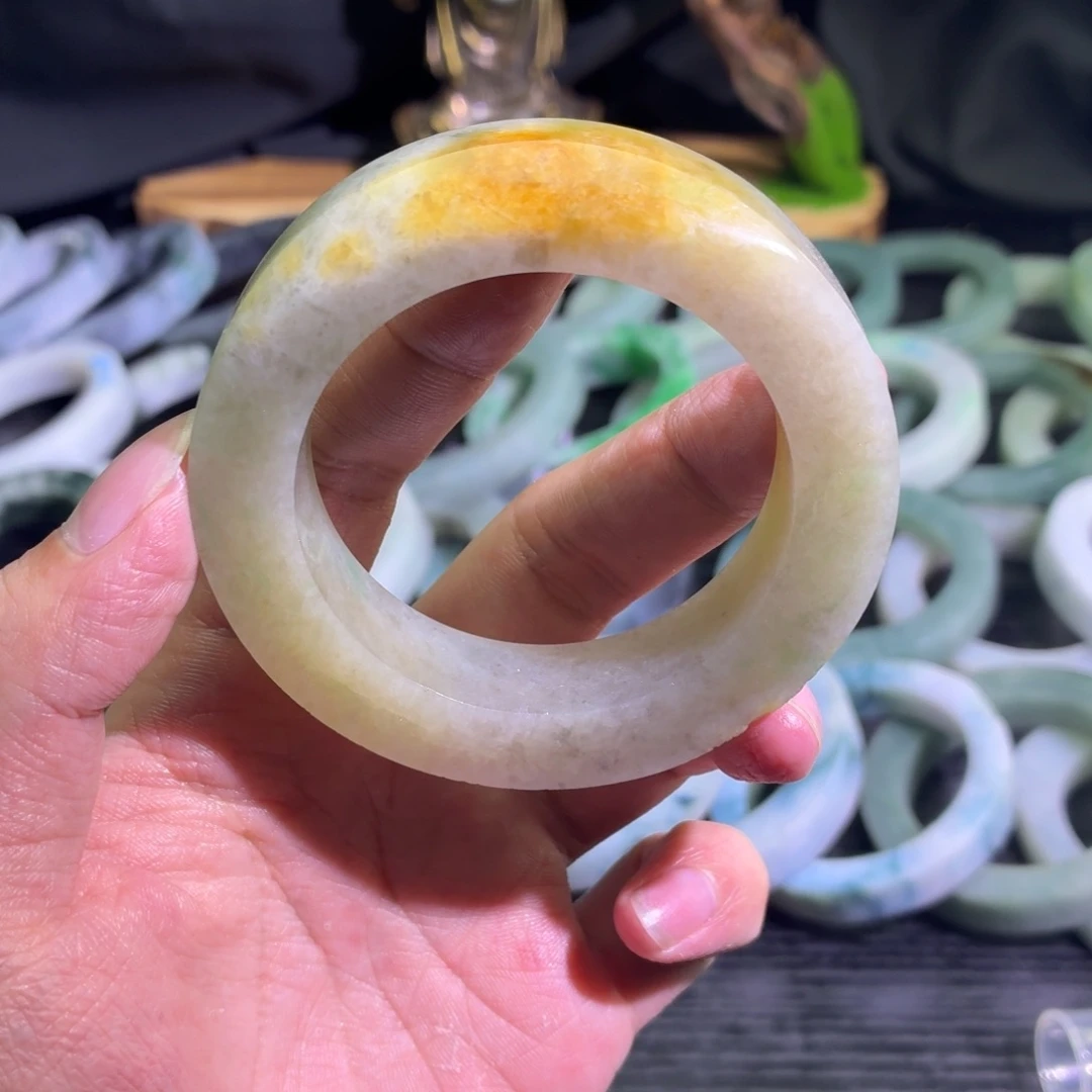 定制翡翠未镶嵌天然纹理随机，追求完美者慎拍