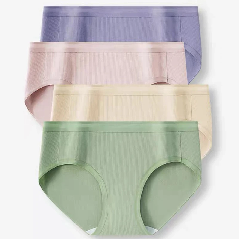 0011女士内裤3条装不挑色95棉M/L/XL透气无痕三条装不挑色