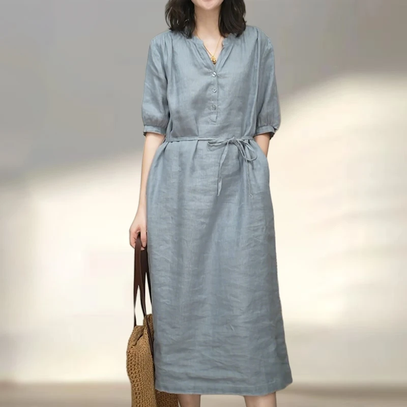 时尚洋气大码女装连衣裙2025新款高级感轻奢减龄显瘦遮肉中长裙子