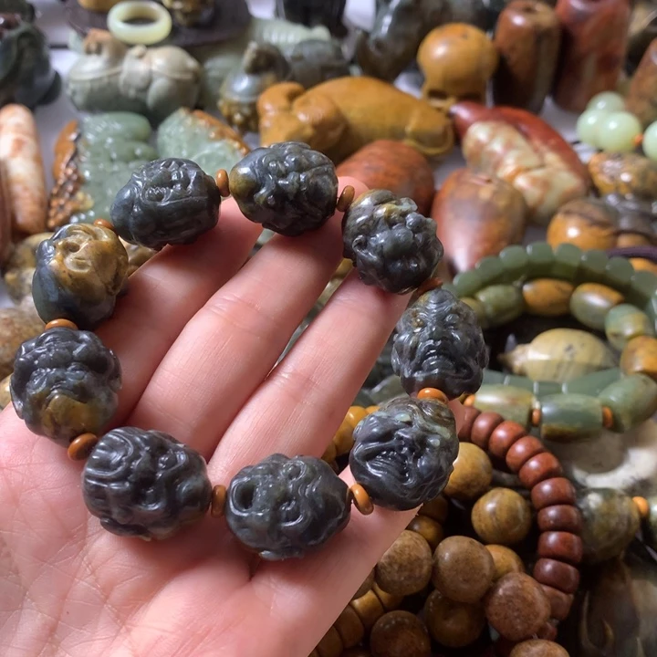 岫岩河磨玉（透闪石质玉）未镶嵌笔搁