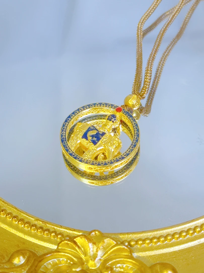 足金999中国风金象吉祥黄金吊坠5G吉祥