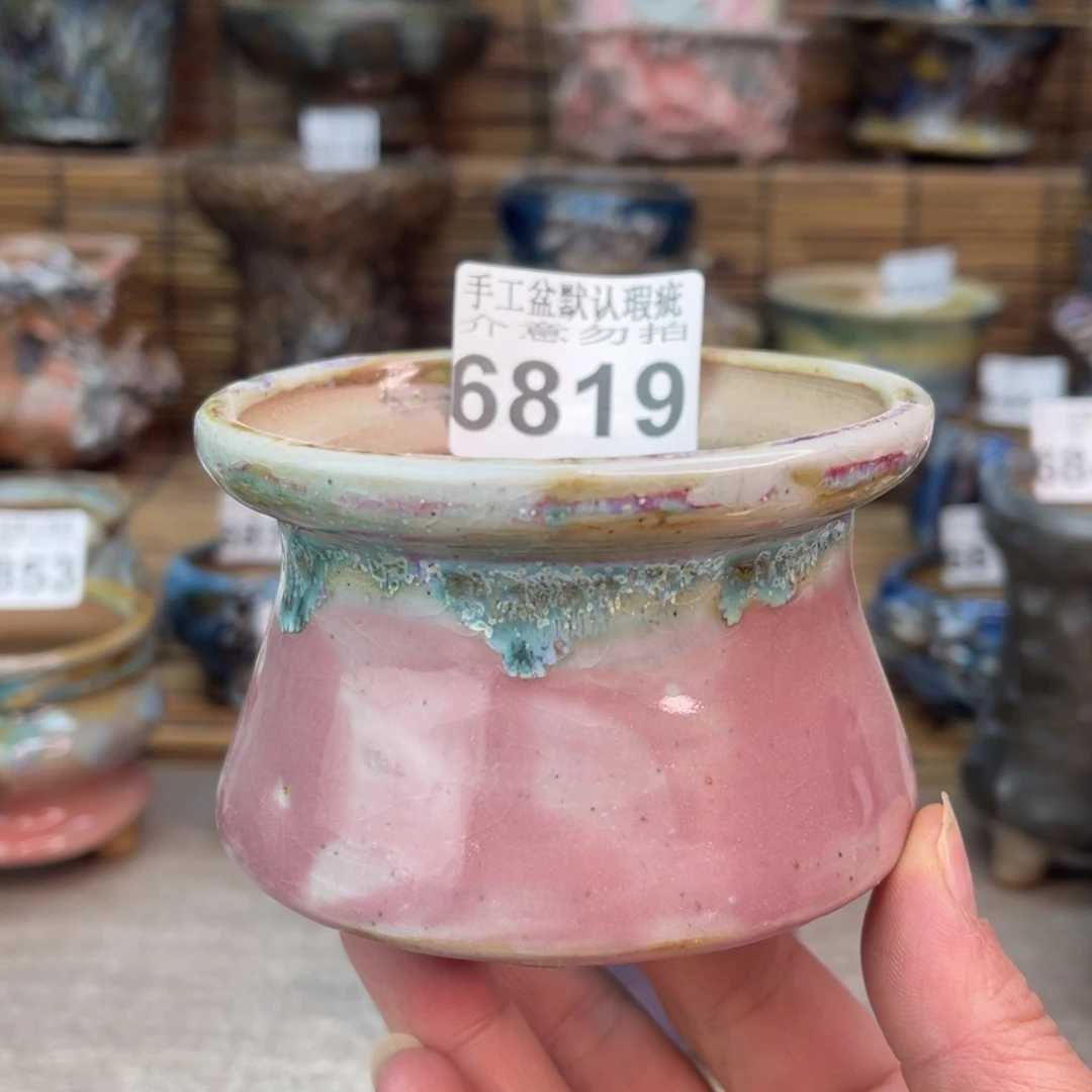 手工花盆默认瑕疵完美者勿拍