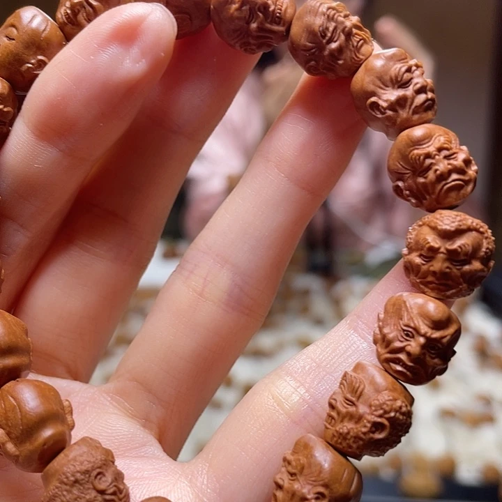 橄榄核手串/手链十八罗汉 龙纹桃核