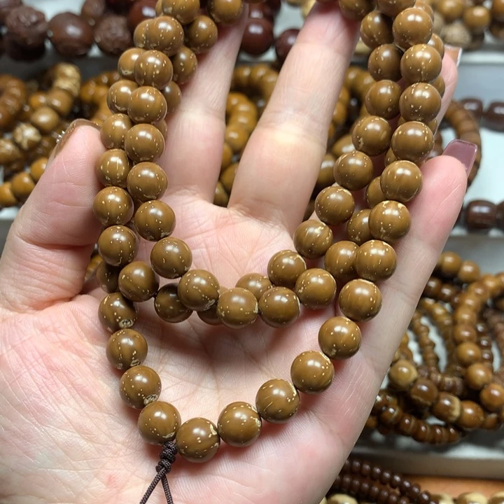 紫金鼠手串9mm实心圆珠脖挂88颗