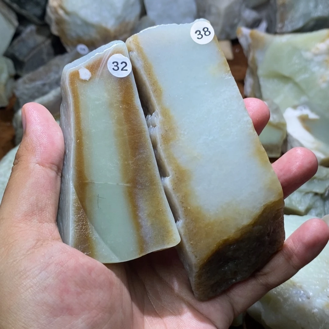 未镶嵌和田玉珠宝半成品木*