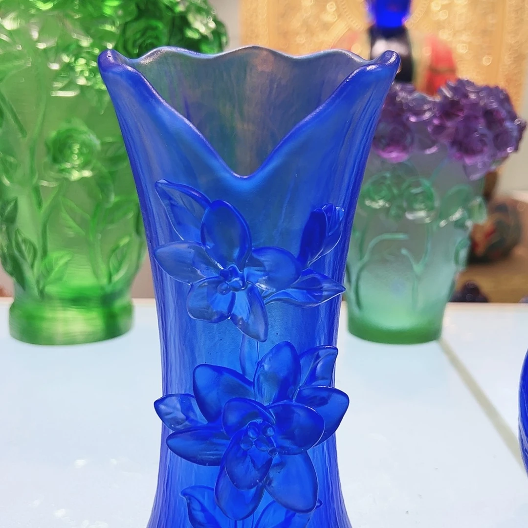 【闪购商品】手工艺品琉璃田*栀子花花瓶