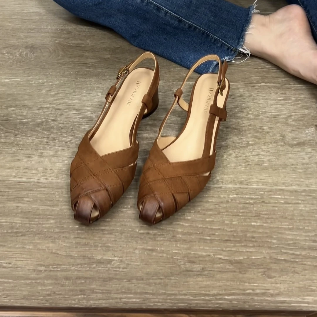 Dannyfrey2025夏季新款季仙女风外穿时尚精致百搭复古凉鞋