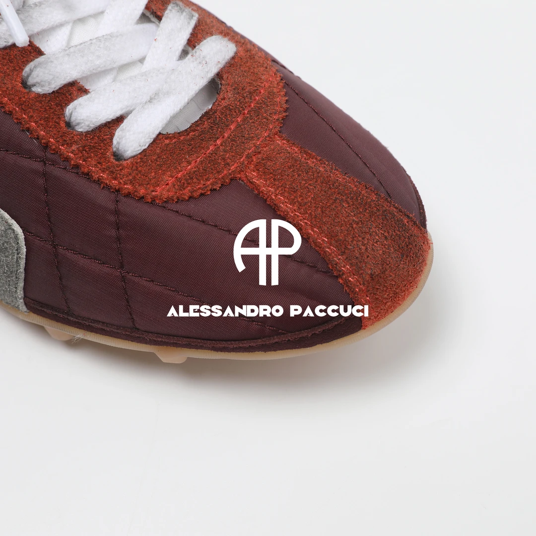 AP洛哥51045XA 【黑色/红色】系带拼接做旧时尚百搭复古潮鞋女/女装