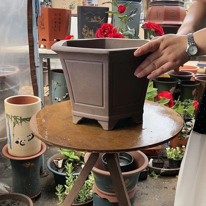 25素面六方花盆花盆花盆花盆