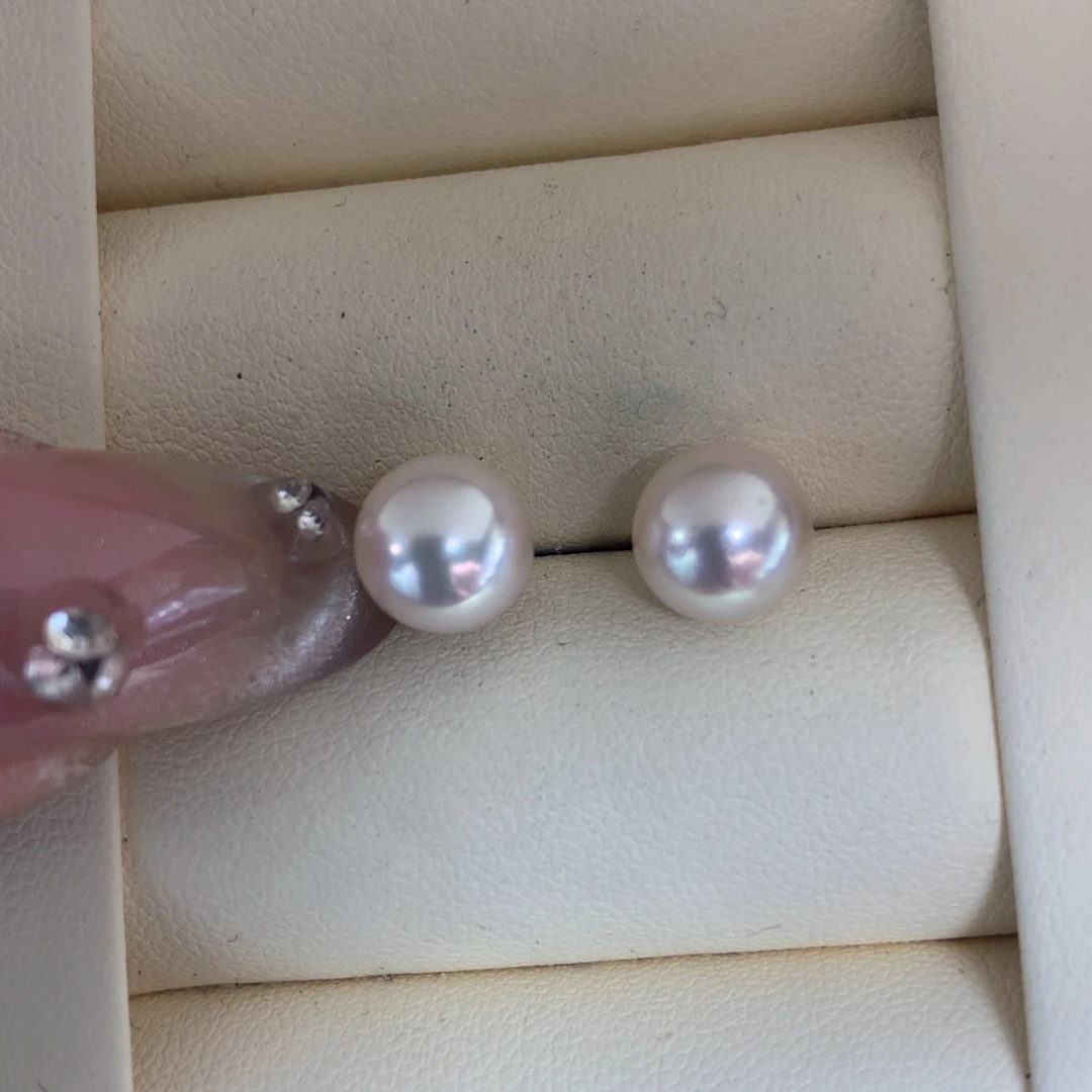海水珍珠耳饰18K金镶嵌