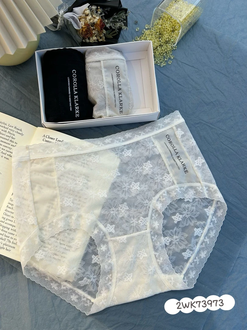 3条装 夏季薄款性感蕾丝中腰女士三角内裤透气速干