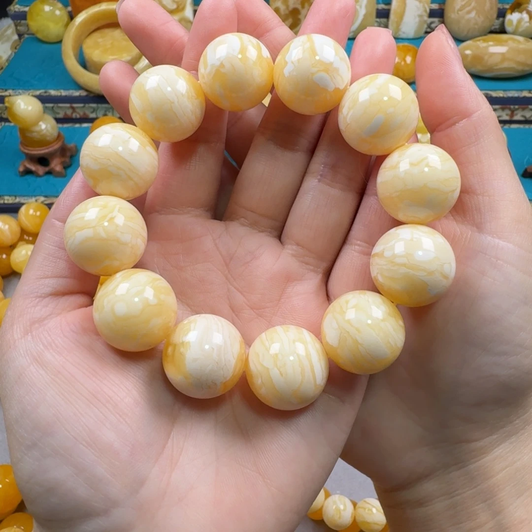 琥珀未镶嵌手链同料